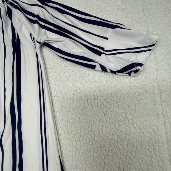 Women’s XL West Loop Navy Blue/White Stripe Tunic Top - Picture 7 of 11